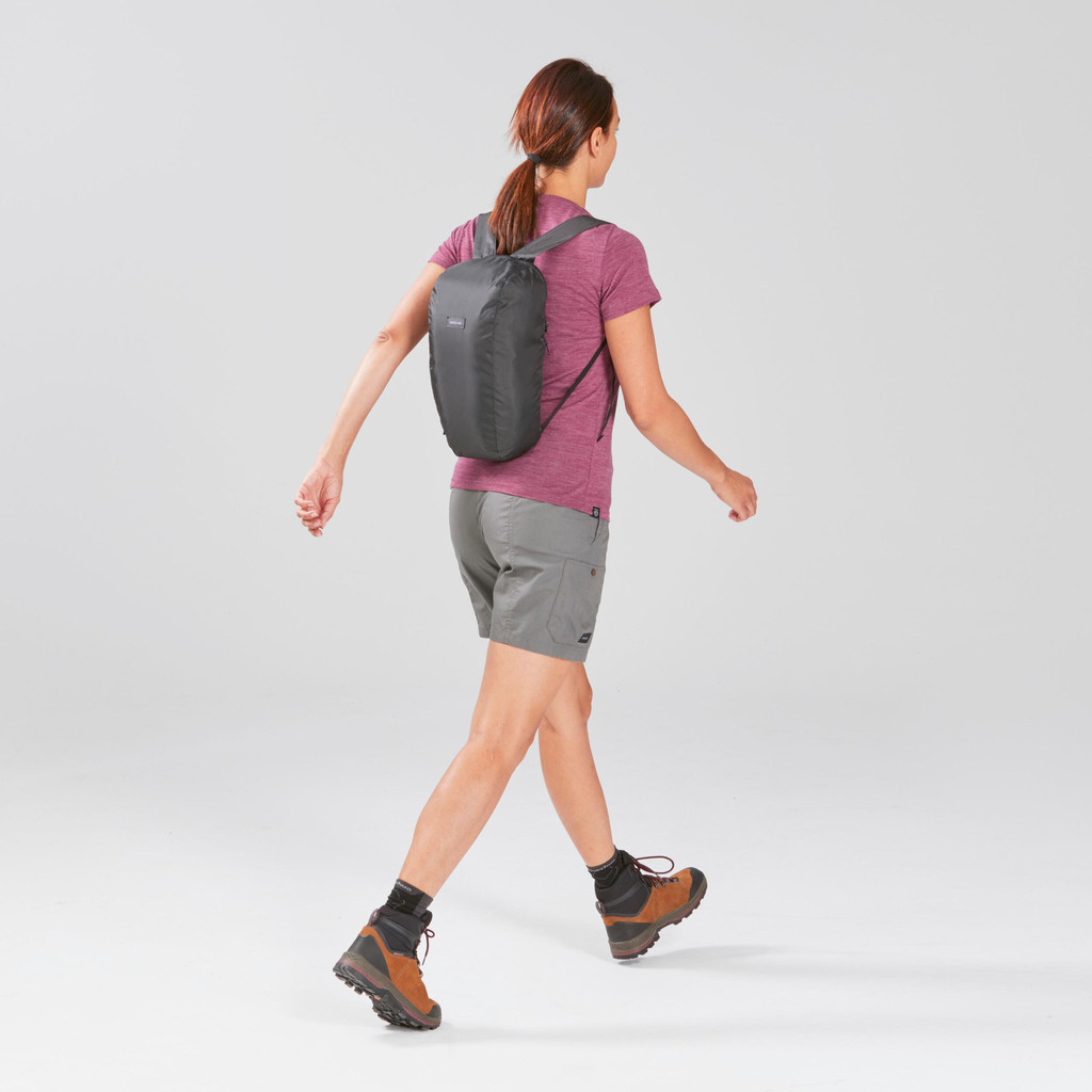 Ảnh Balo du lịch 10l gấp gọn travel 100 đen Decathlon FORCLAZ mã 8560403 4