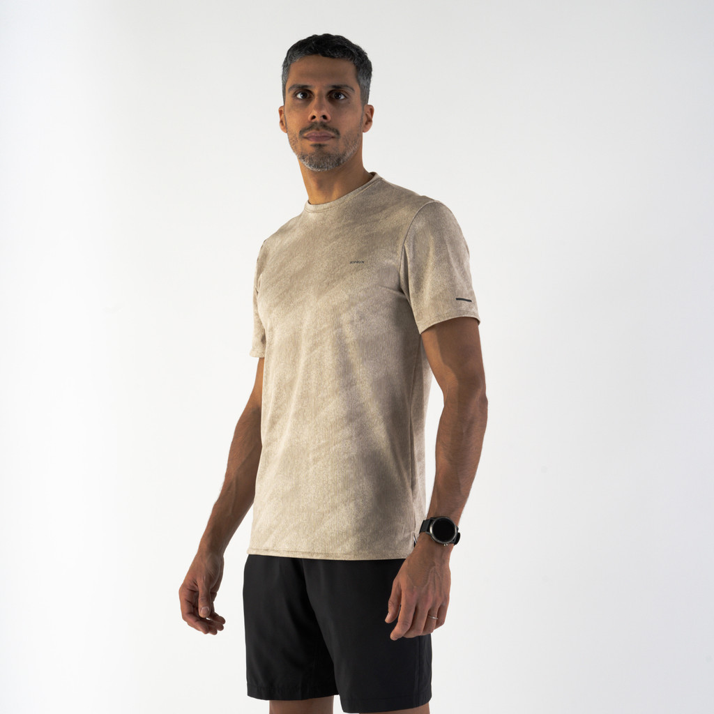 Ảnh Áo thun chạy bộ nam thoáng mát run 500 dry màu be Decathlon KIPRUN mã 8842526 1