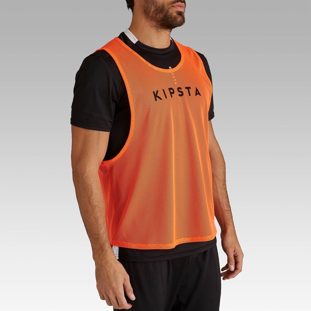 Ảnh Áo bib luyện tập cho người lớn DECATHLON kipsta cam dạ quang mã 8526947 3