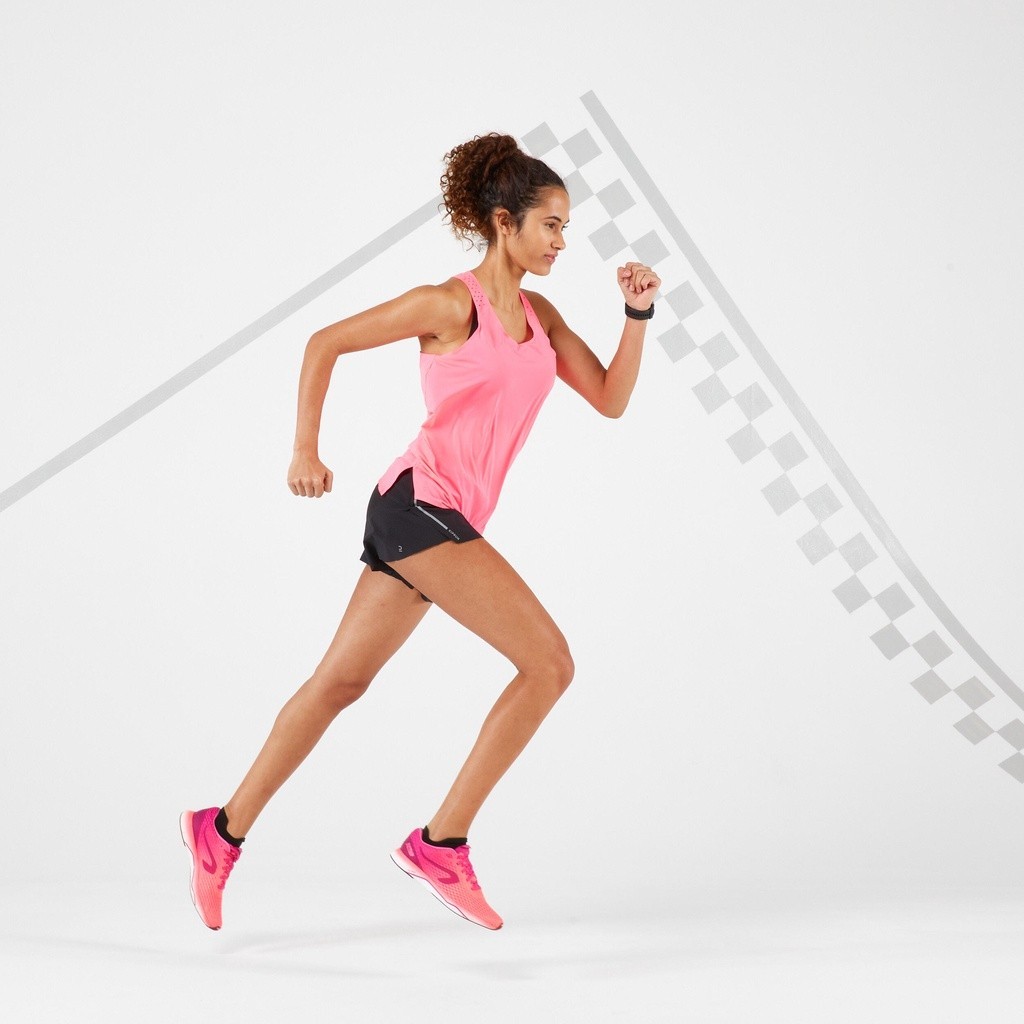 Ảnh Quần short chạy bộ trọng lượng nhẹ kiprun light cho nữ đen DECATHLON kiprun mã 8641425 3
