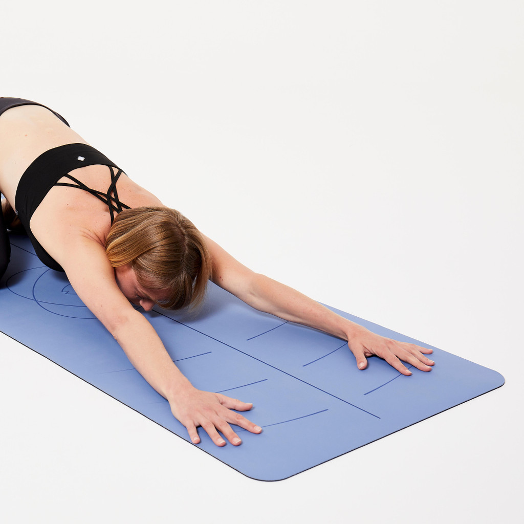 Ảnh Thảm yoga 4 mm siêu bám DECATHLON Xanh dương nhạt 2