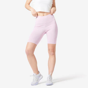 Quần short biker tập gym nữ 520 hồng nhạt Decathlon DOMYOS mã 8797965