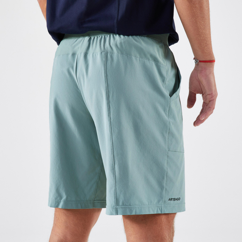 Ảnh Quần short tennis, pickleball nam thoáng khí - Dry xanh lá xám Decathlon ARTENGO mã 8857306 1