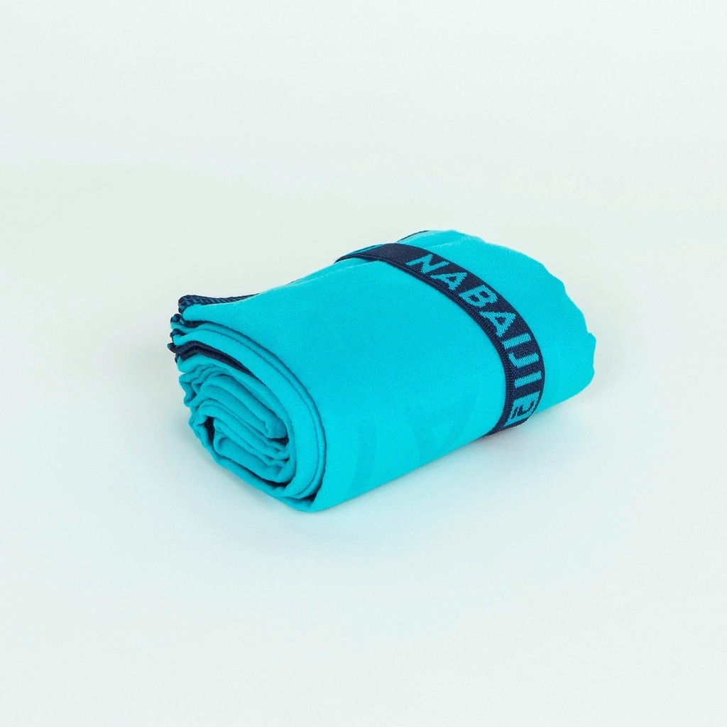Ảnh Khăn tắm microfibre hai mặt cỡ m 60 x 80 cm xanh dương/xanh lá DECATHLON NABAIJI mã 8751951 1