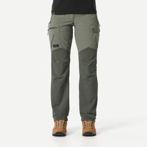 Quần dài trekking nữ siêu bền mt500 kaki Decathlon FORCLAZ mã 8787772
