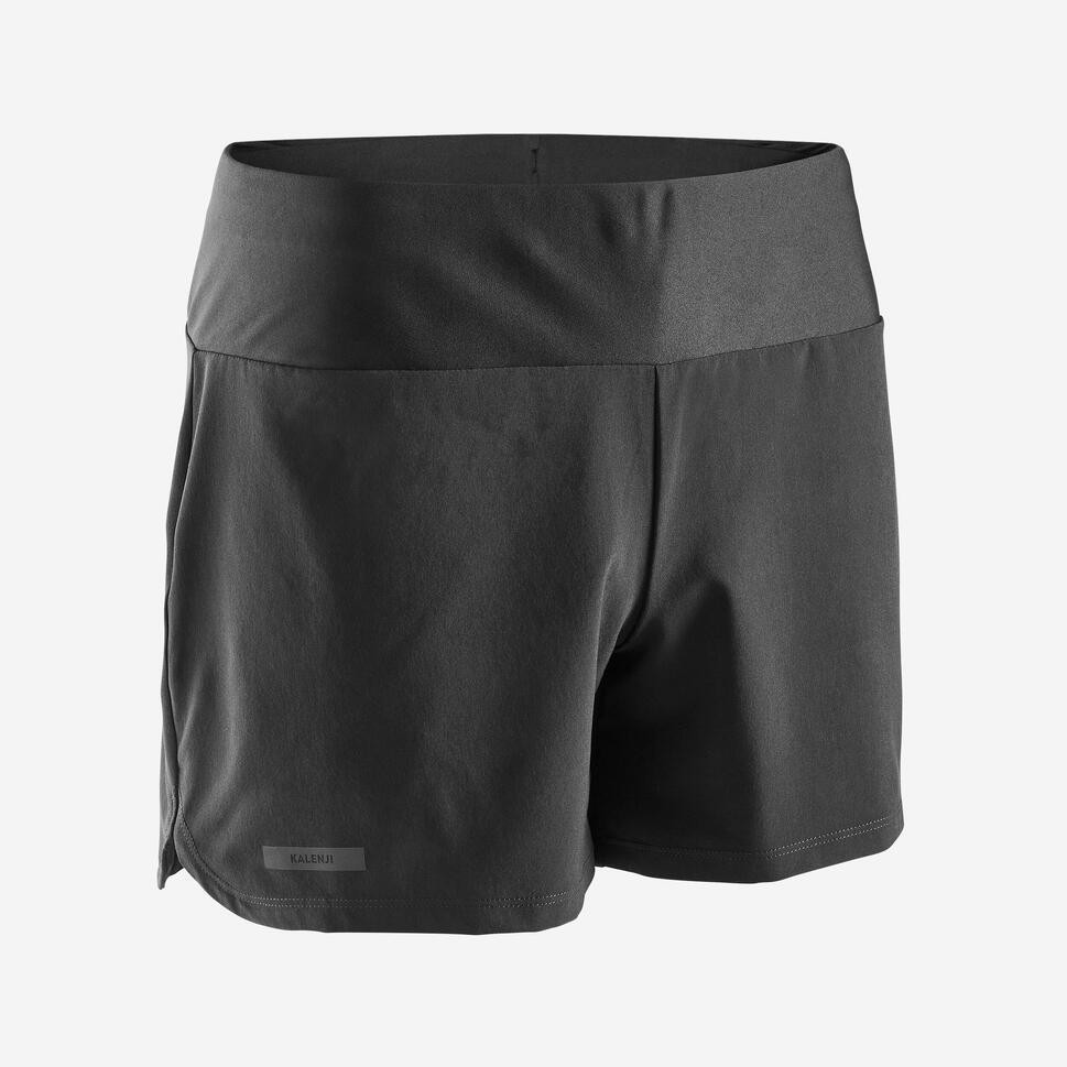 Ảnh Quần short chạy bộ nữ run dry đen Decathlon KALENJI 4