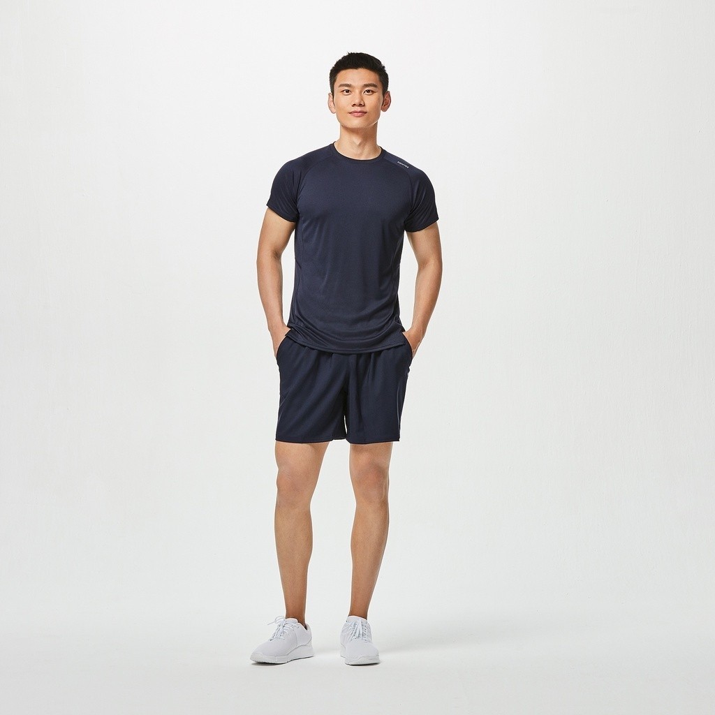 Ảnh Quần short tập fitness fst 100 cho nam xanh navy DECATHLON DOMYOS 8529981 1