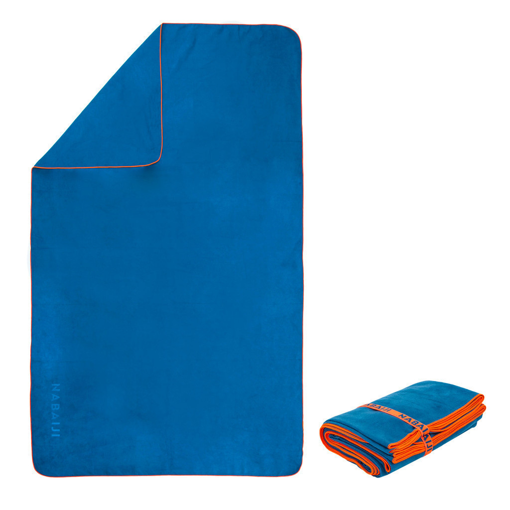 Ảnh Khăn tắm microfibre cỡ m 60x80 cm mf xanh dương Decathlon NABAIJI mã 8584432 3