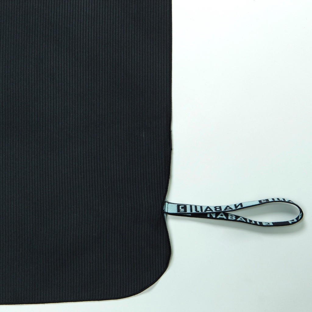 Ảnh Khăn tắm microfibre cỡ xl 110 x 175 cm sọc đen/xám DECATHLON NABAIJI mã 8797424 2