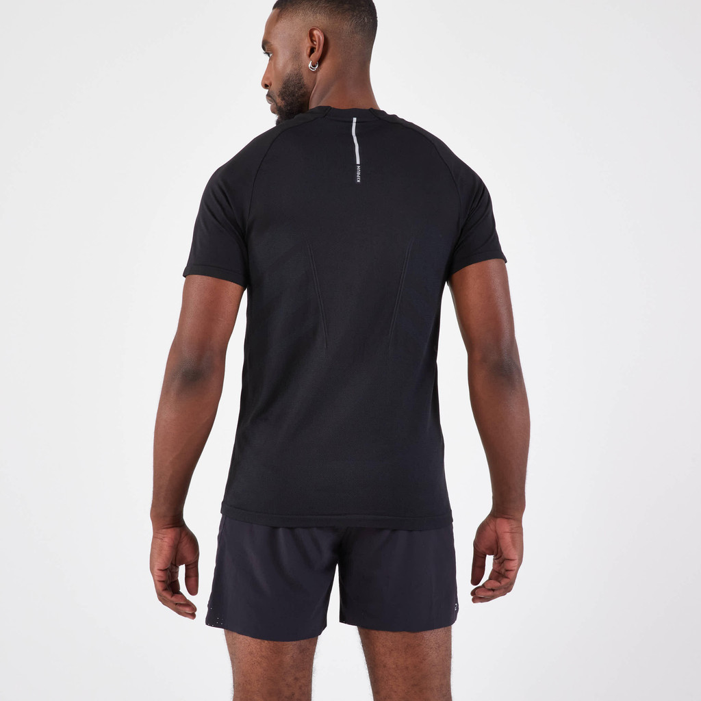 Ảnh Áo thun chạy bộ nam không đường may run 500 comfort đen Decathlon KIPRUN mã 8861685 2