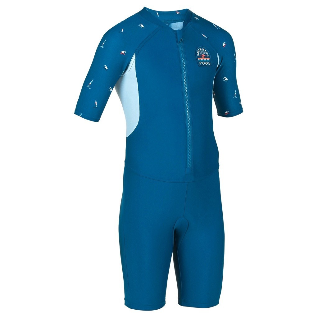 Ảnh Đồ bơi liền thân bé trai ngắn tay 100 xanh dương DECATHLON NABAIJI mã 8772634 3