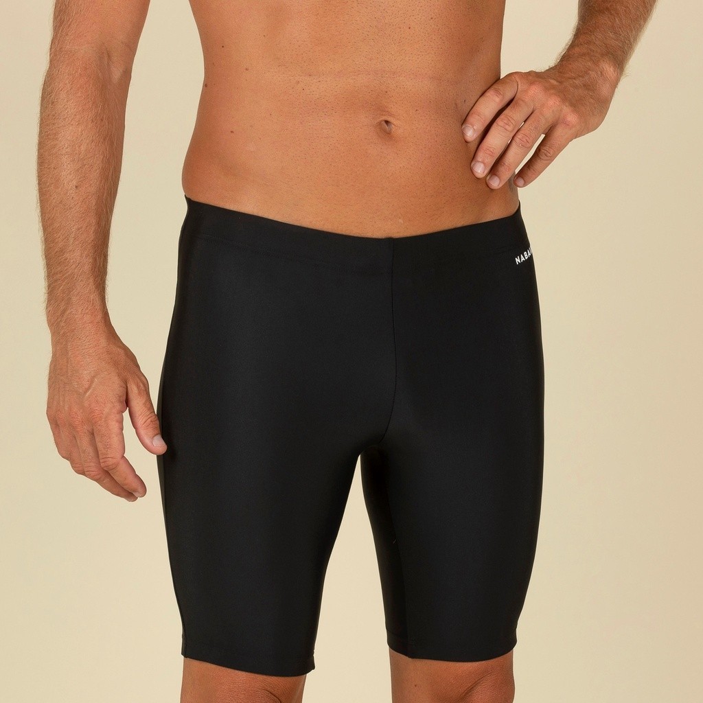Ảnh Quần bơi jammer cơ bản 100 cho nam đen DECATHLON NABAIJI mã 8756984 1