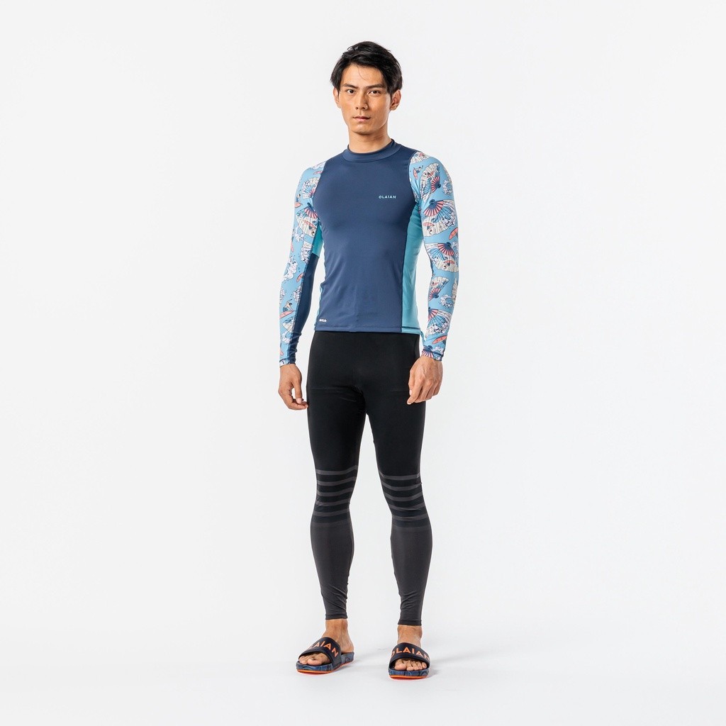 Ảnh Quần legging lướt sóng chống tia cực tím 100 cho nam DECATHLON Xanh xám 2