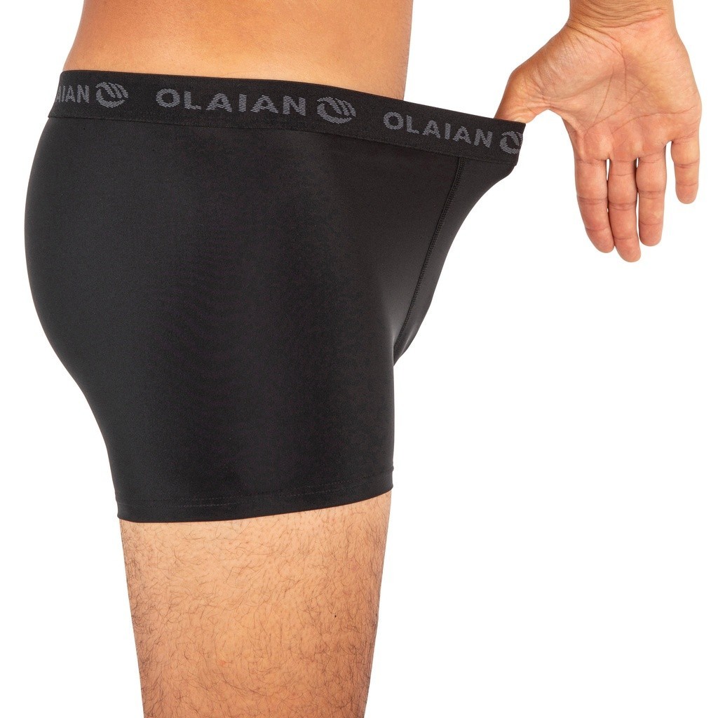 Ảnh Quần boxer 500 cho nam DECATHLON olaian đen 2
