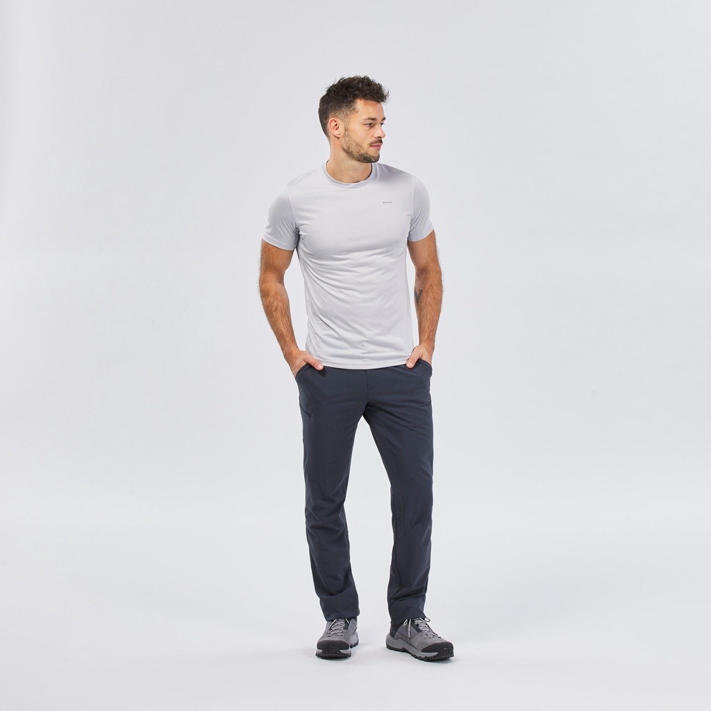 Ảnh Quần dài dã ngoại mh100 cho nam DECATHLON quechua xám 2