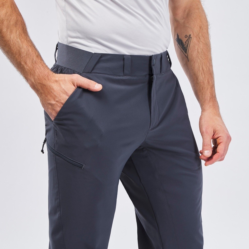 Ảnh Quần dài dã ngoại mh100 cho nam DECATHLON quechua xám 3