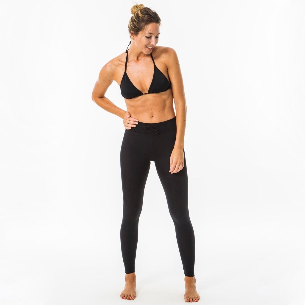 Ảnh Quần legging chống tia uv cho nữ DECATHLON olaian chơi lướt sóng 100 màu đen mã 8552808 2