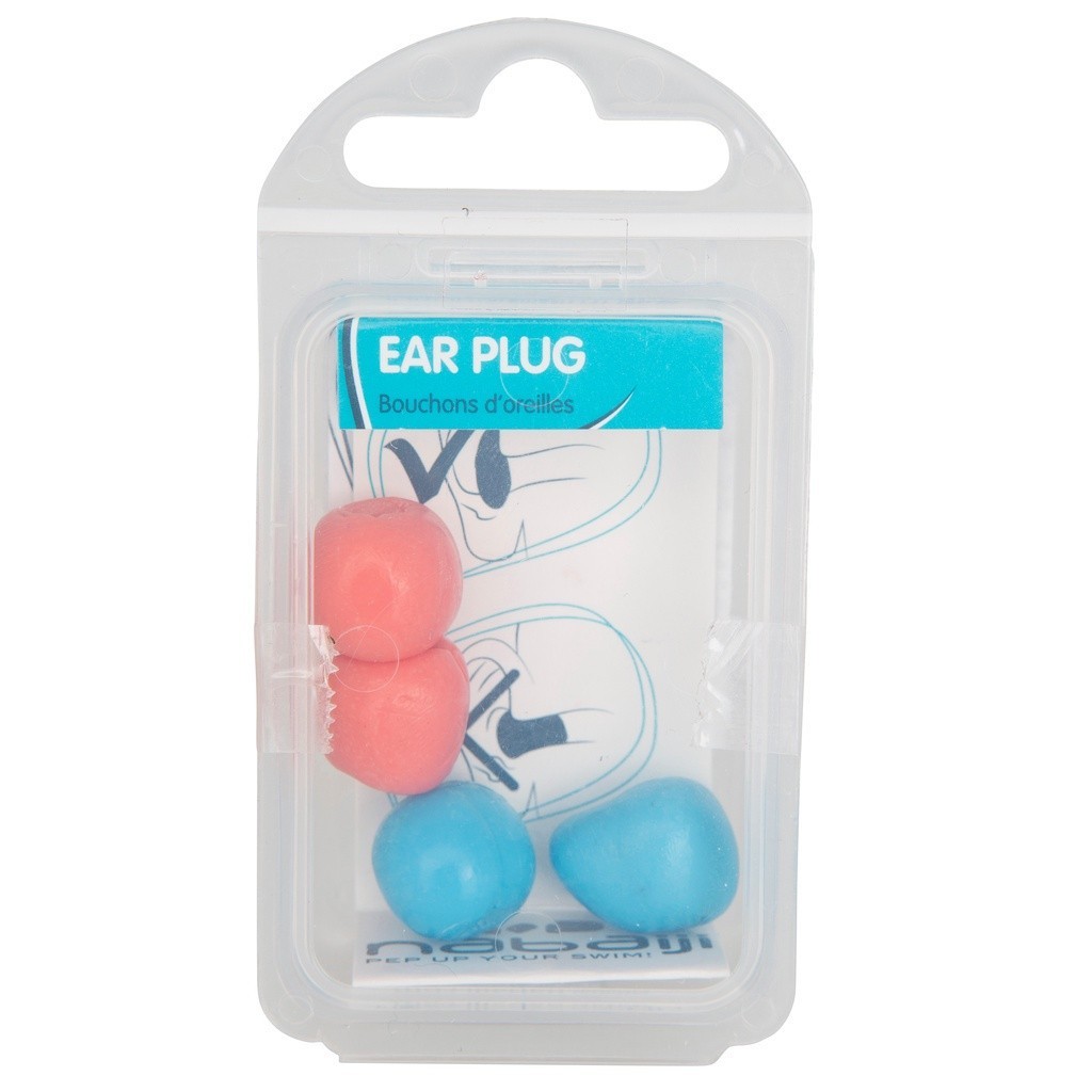 Ảnh Nút bịt tai silicone đi bơi màu đỏ xanh dương DECATHLON NABAIJI 8342902 1