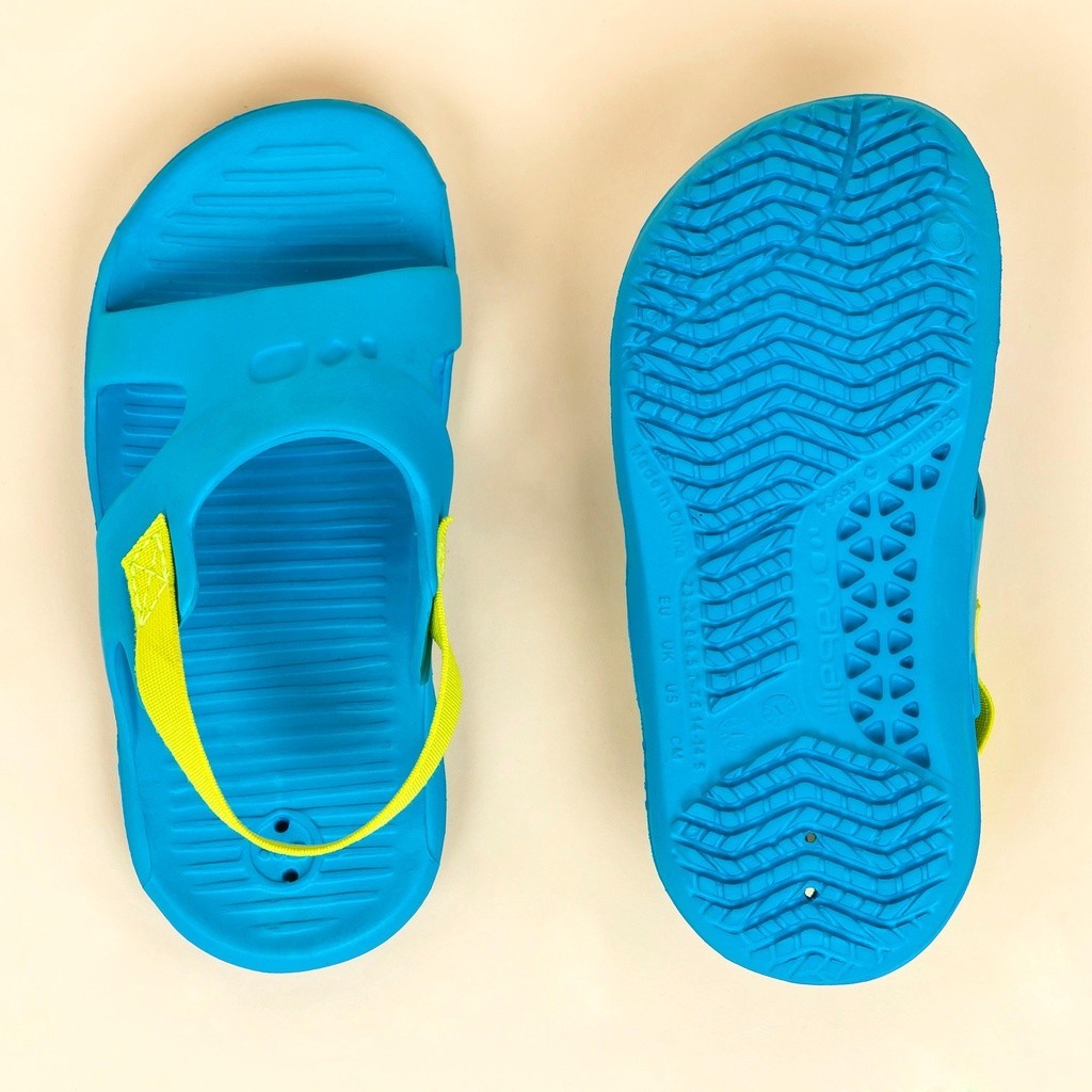 Ảnh Sandal đi bơi 100 cho trẻ em xanh dương xanh lá cây NABAIJI mã 8732161 1