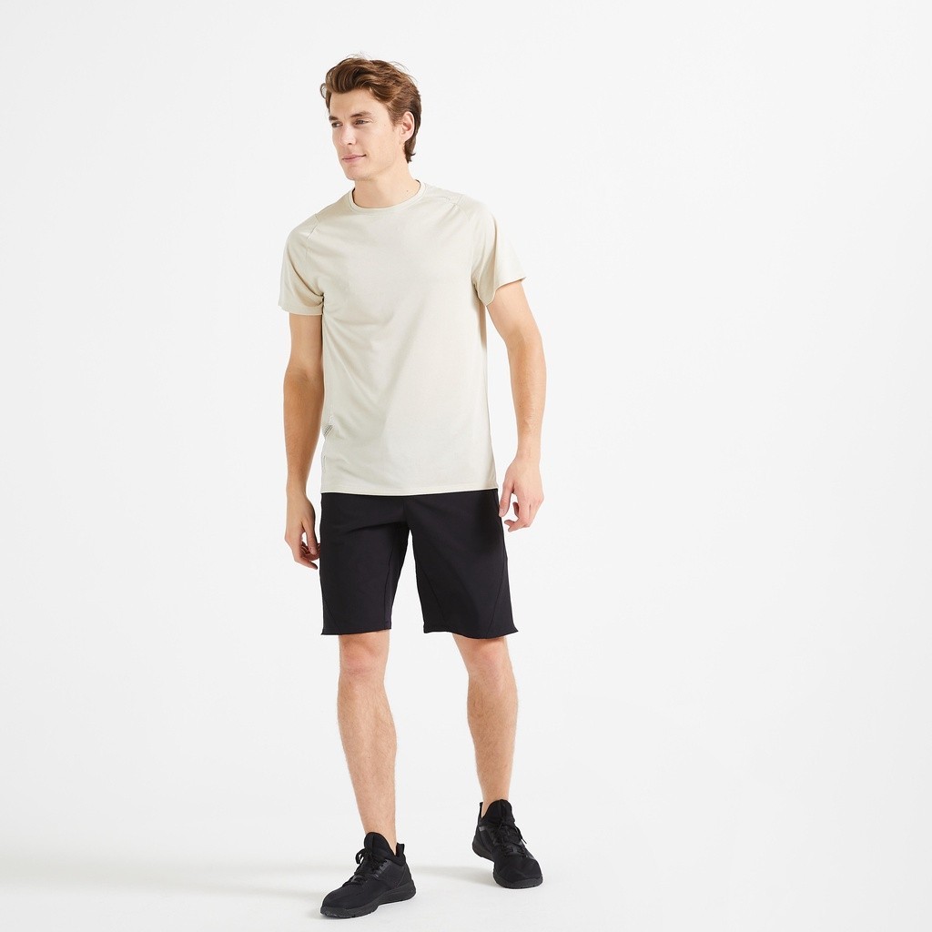 Ảnh Quần short tập fitness thoáng khí 500 cho nam màu đen DECATHLON DOMYOS mã sản phẩm 8646727 1