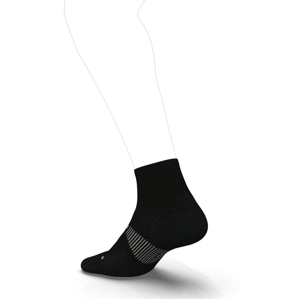 Ảnh Tất chạy bộ cổ lửng dày run900 đen DECATHLON kiprun mã 8608604 1