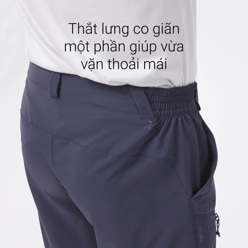 Ảnh Quần leo núi dã ngoại tháo ống mh150 cho nam xanh đậm quechua mã 8652204 3
