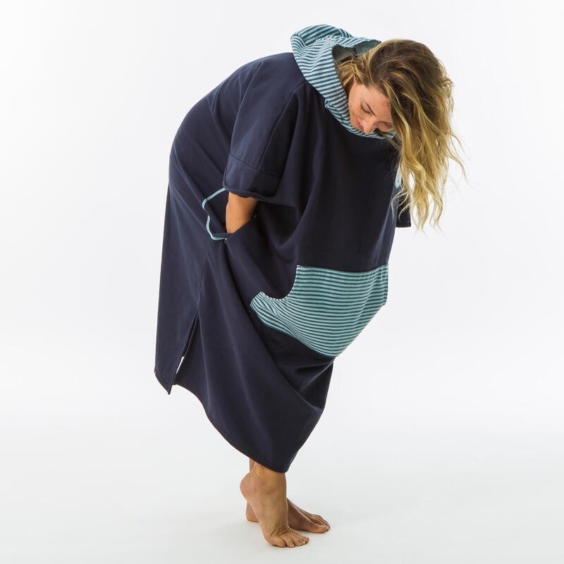 Ảnh Áo poncho lướt sóng 500 print cho người lớn họa tiết cá olaian mã 8613157 4