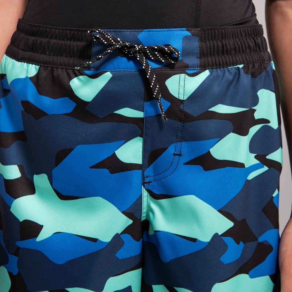 Ảnh Quần short lướt sóng 500 cho bé trai xanh dương rằn ri DECATHLON olaian mã 8670255 3