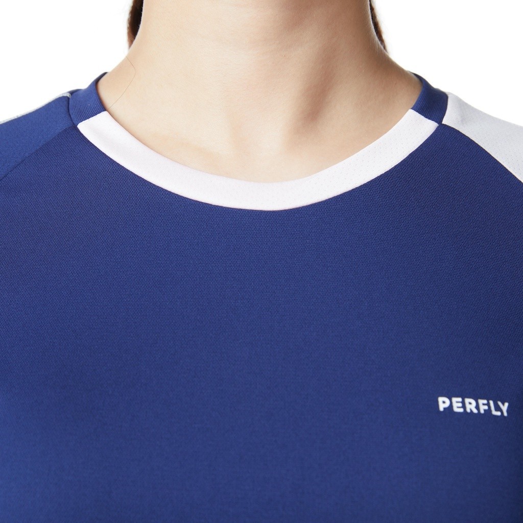 Ảnh Áo thun cầu lông thông thoáng 530 cho nữ xanh dương hồng DECATHLON perfly mã 8650145 1