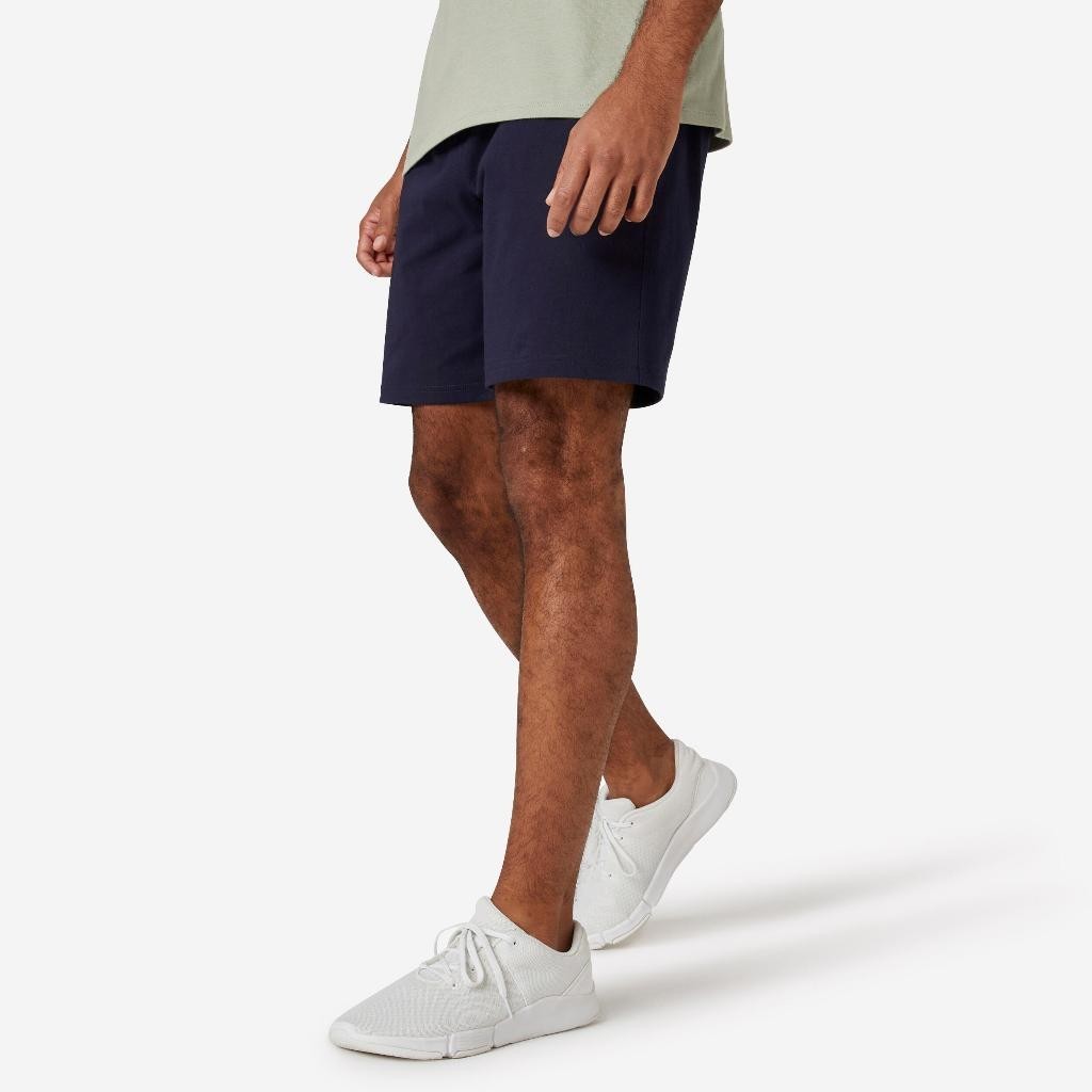 Ảnh Quần short tập fitness cotton 500 cho nam xám DECATHLON DOMYOS mã 8645059 3