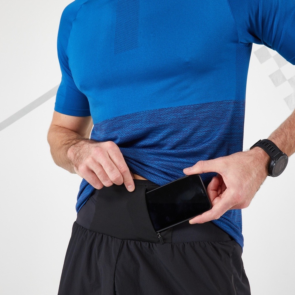 Ảnh Quần short chạy marathon có túi đựng kiprun cho nam đen DECATHLON kiprun mã 8650644 3