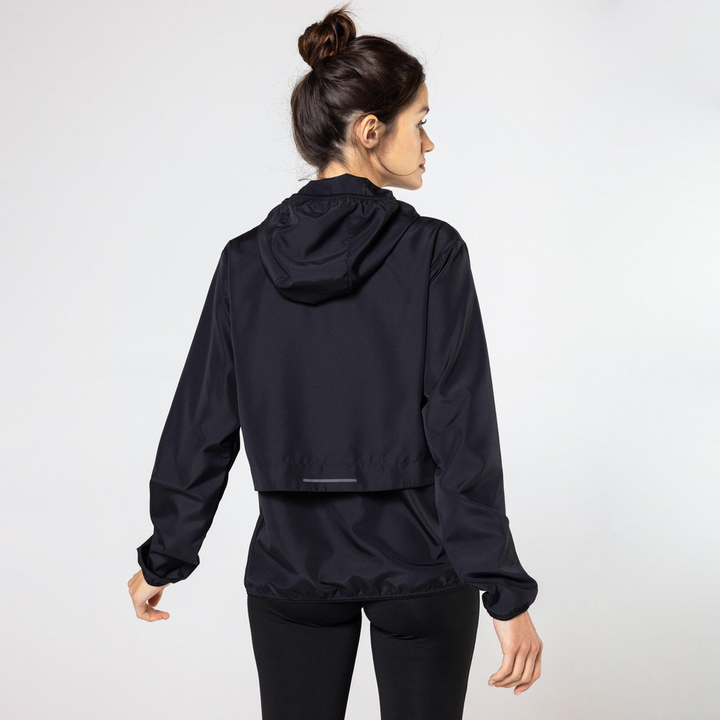 Ảnh Áo khoác gió chạy bộ nữ run 100 đen Decathlon KALENJI mã 8817239 2