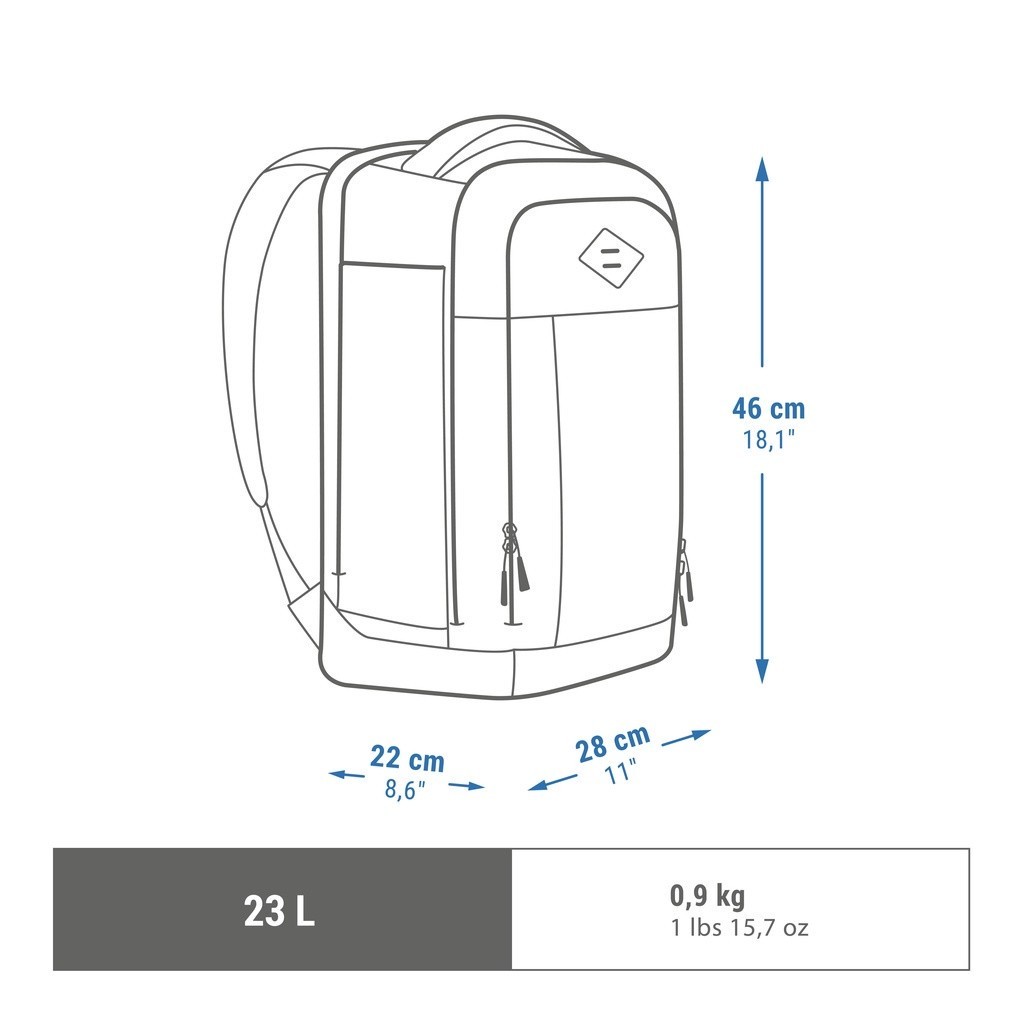 Ảnh Balô leo núi dã ngoại nh escape 500 23l xanh đen DECATHLON quechua mã 8649339 3