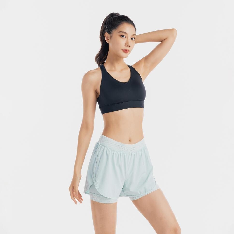Ảnh Áo bra fitness nâng đỡ tốt 900 cho nữ đen trơn DECATHLON DOMYOS mã 8589403 2
