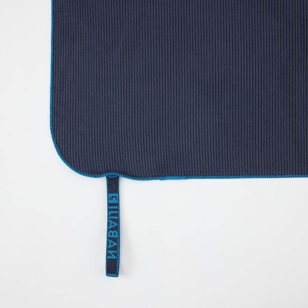 Ảnh Khăn tắm microfibre sọc dọc cỡ l 80 x 130 cm xanh sẫm NABAIJI mã 8510068 1