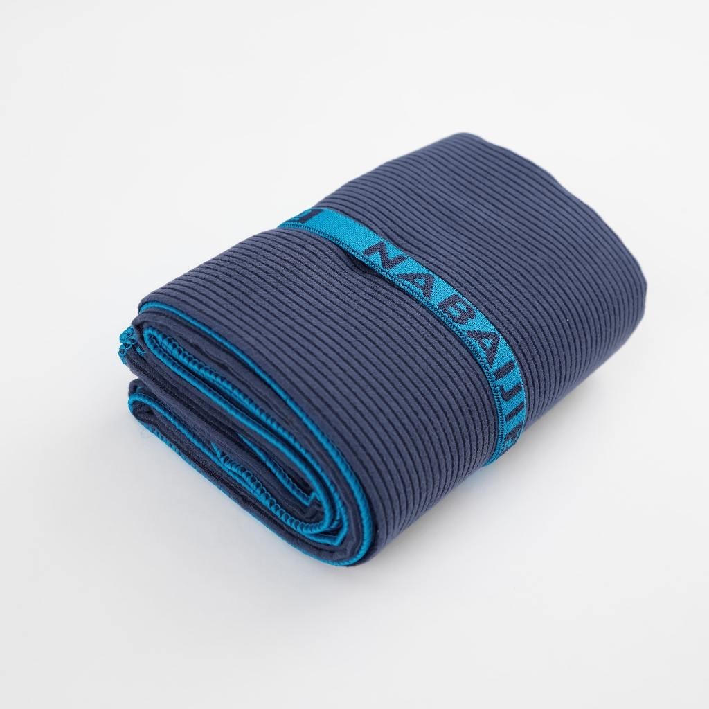 Ảnh Khăn tắm microfibre sọc dọc cỡ l 80 x 130 cm xanh sẫm NABAIJI mã 8510068 2