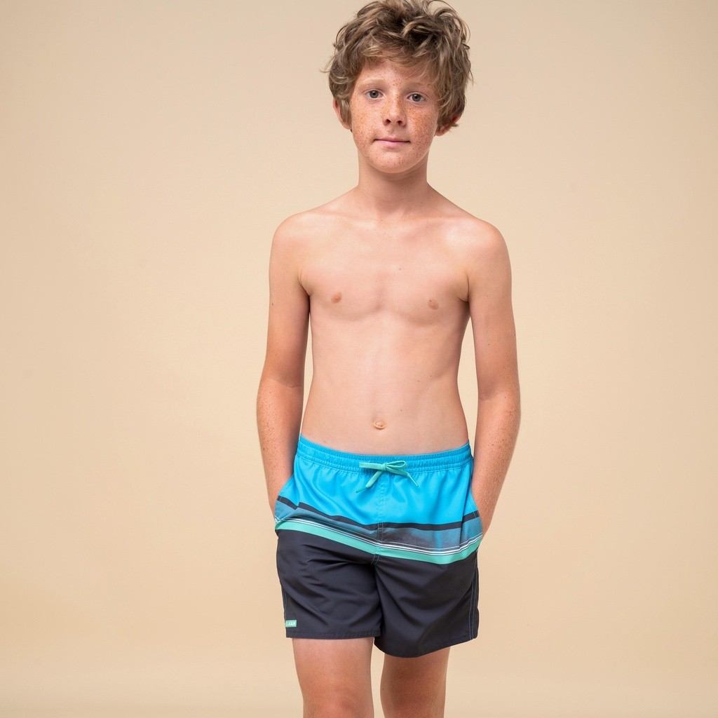 Ảnh Quần short lướt sóng 100 cho bé trai xanh navy DECATHLON olaian mã 8670249 1