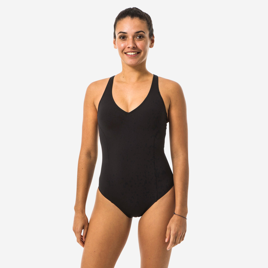 Ảnh Đồ bơi một mảnh nữ tính pearl cho nữ đen DECATHLON NABAIJI mã 8555131 1
