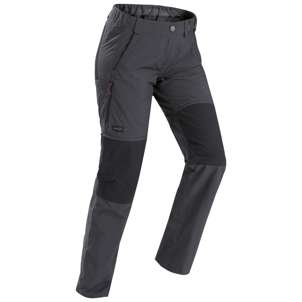 Ảnh Quần dài leo núi trekking có thể điều chỉnh cho nữ travel 100 xám DECATHLON forclaz mã 8544763 1