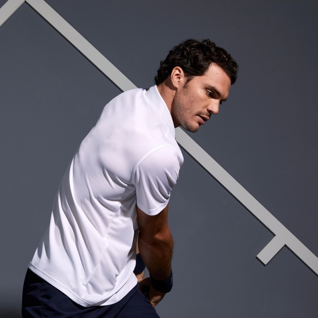 Ảnh Áo polo chơi tennis, cầu lông, bóng bàn, pickleball dry 100 cho nam trắng DECATHLON artengo mã 8336028 3