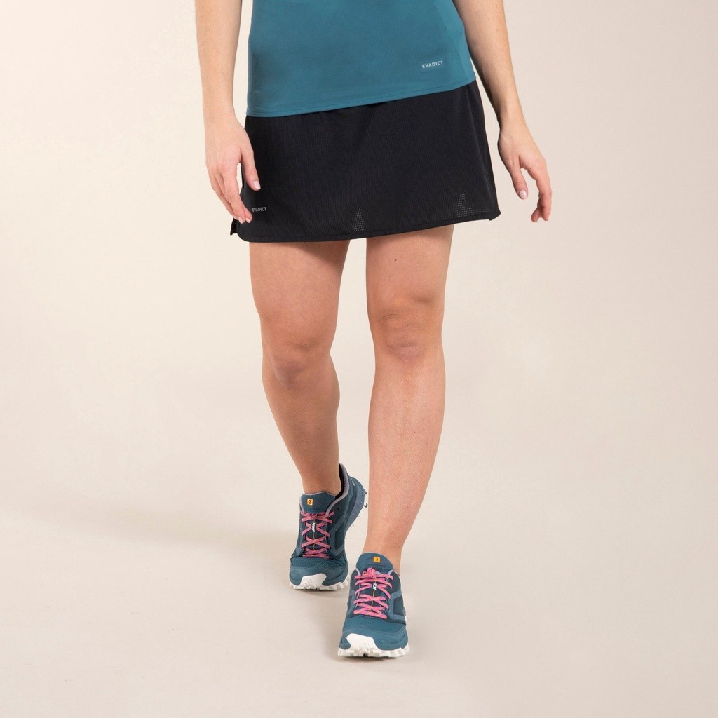 Ảnh Quần giả váy chạy địa hình cho nữ đen DECATHLON evadict mã 8609705 1