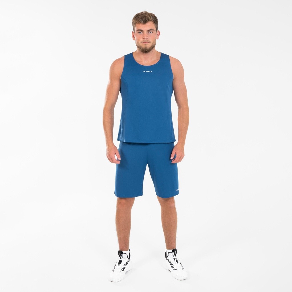 Ảnh Áo jersey áo thun không tay chơi bóng rổ t100 cho nam xanh navy DECATHLON tarmak mã 8518647 4