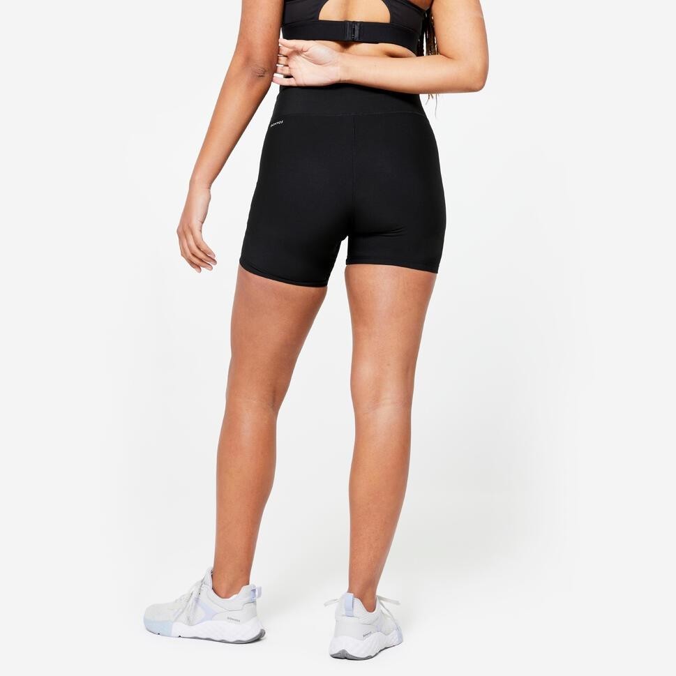 Ảnh Quần đùi legging tập fitness fst 100 cho nữ đen DECATHLON DOMYOS mã 8644160 2