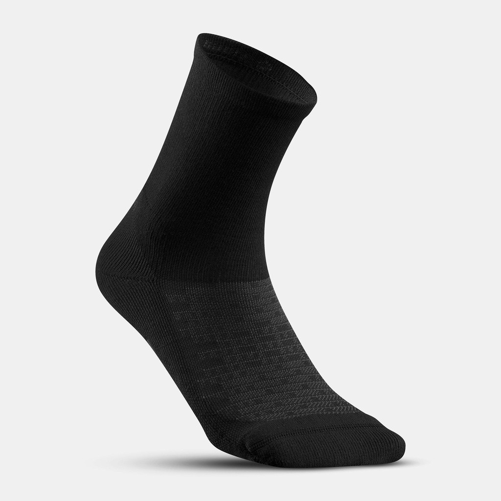 Ảnh Tất vớ dã ngoại cổ cao thoáng khí hike 100 đen gói 2 đôi DECATHLON quechua mã 8665857 2