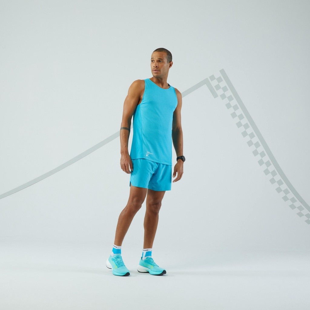 Ảnh Áo thun không tay chạy bộ KIPRUN LIGHT cho nam DECATHLON Xanh dương 2