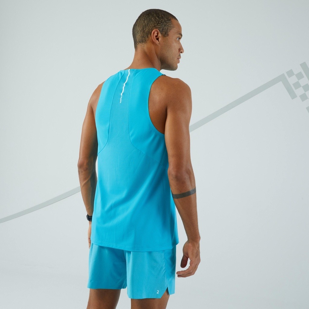 Ảnh Áo thun không tay chạy bộ KIPRUN LIGHT cho nam DECATHLON Xanh dương 4