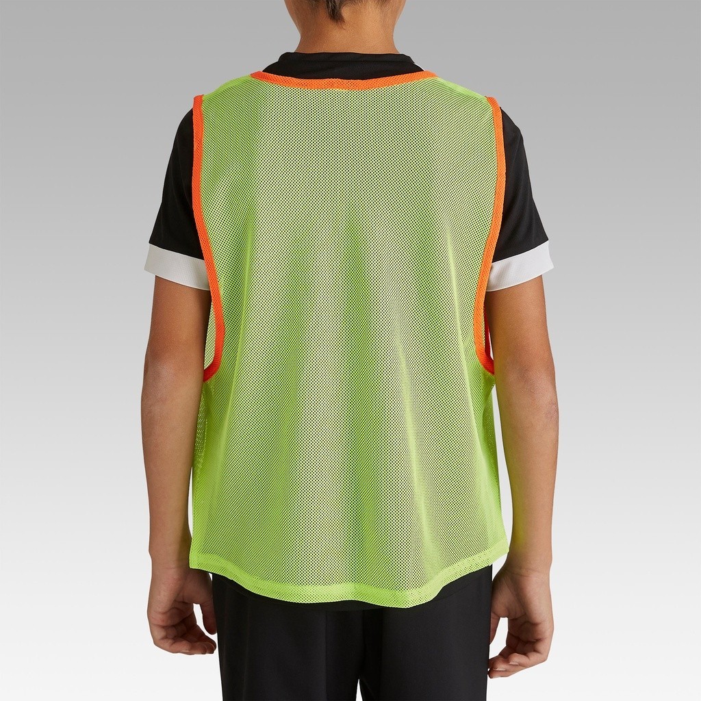 Ảnh Áo bib thể thao tập luyện cho trẻ em  DECATHLON kipsta 2 màu vàng, cam và xanh 4