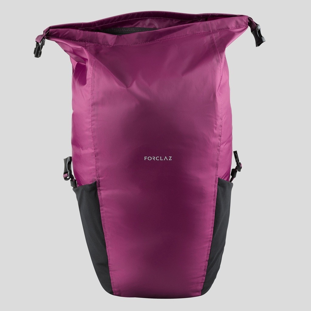 Ảnh Balo du lịch 20l chống thấm gấp gọn travel 100 tím DECATHLON forclaz mã 8560419 4