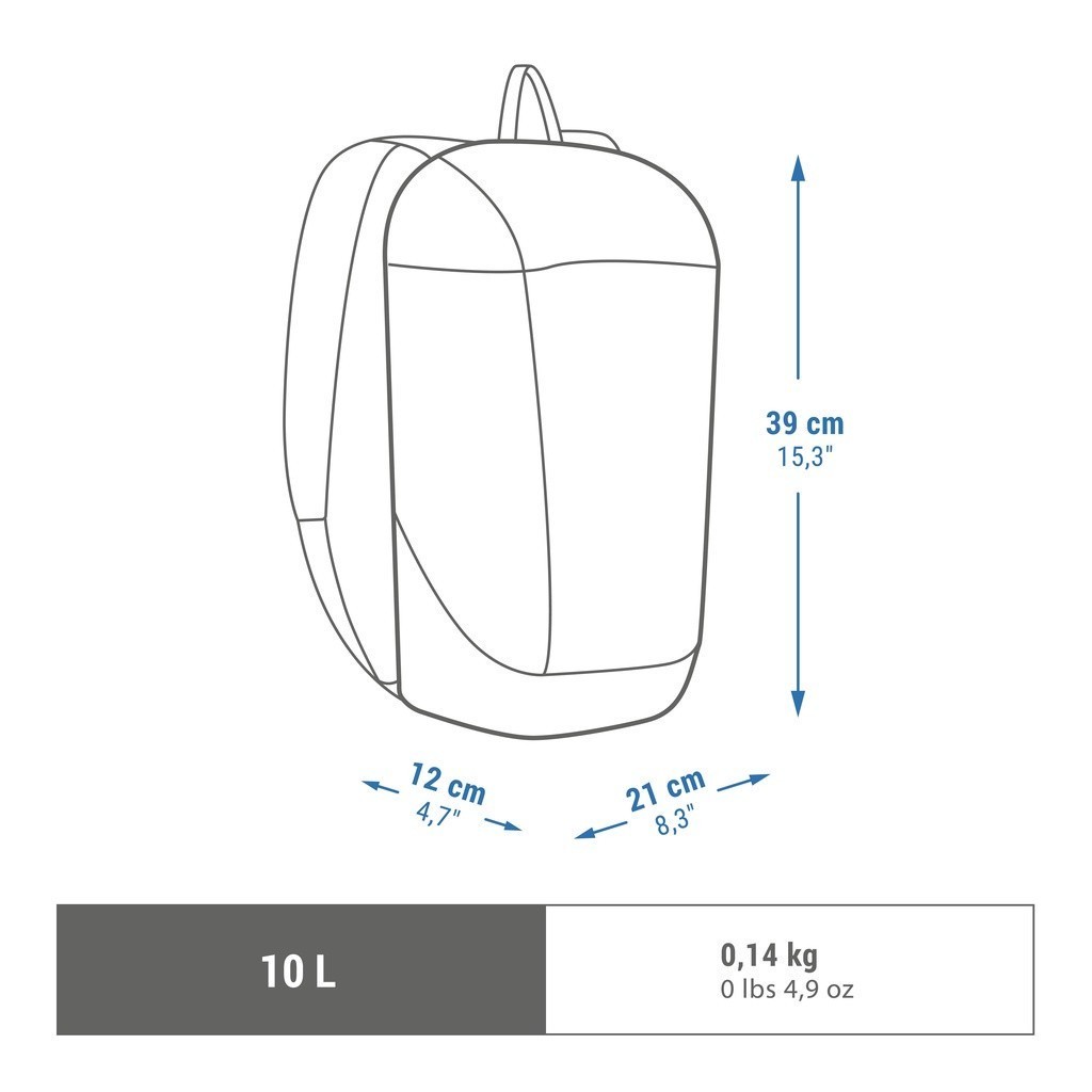 Ảnh Balô dã ngoại arpenaz nh100 10l xanh DECATHLON quechua mã 8775640 2
