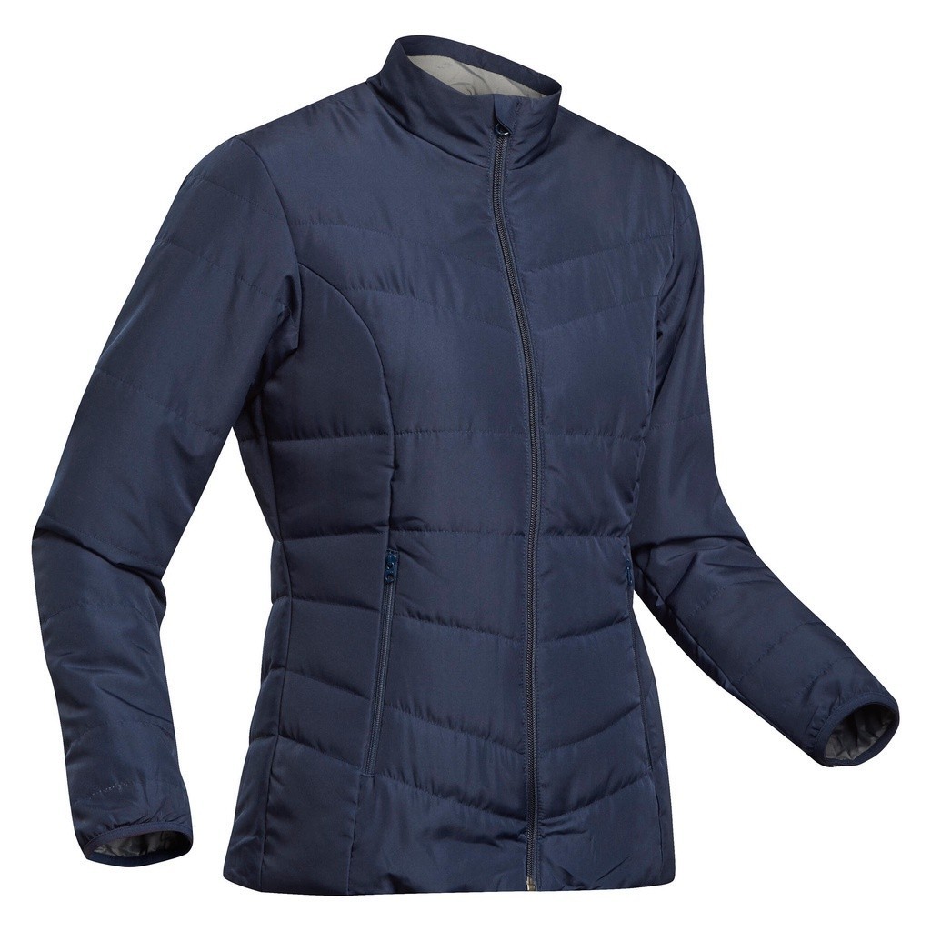 Ảnh Áo khoác trekking có đệm lót trek 50 cho nữ xanh navy DECATHLON forclaz mã 8357148 1